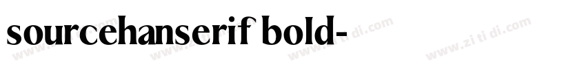 sourcehanserif bold字体转换